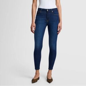 Seven for all Mankind Highrise Ankle Skinny Dark Wash Denim Jeans 30